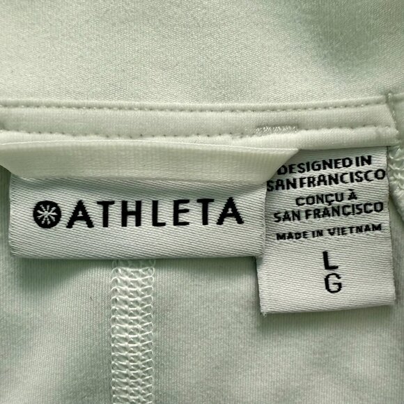 Athleta | White & Black Salutation Crop Jacket Sz Large - Picture 3 of 4